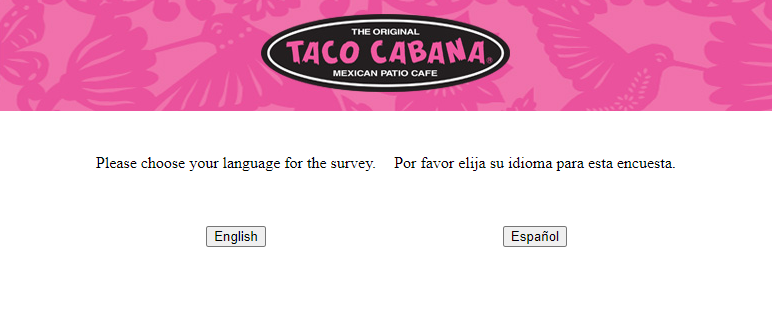 Taco Cabana Survey 