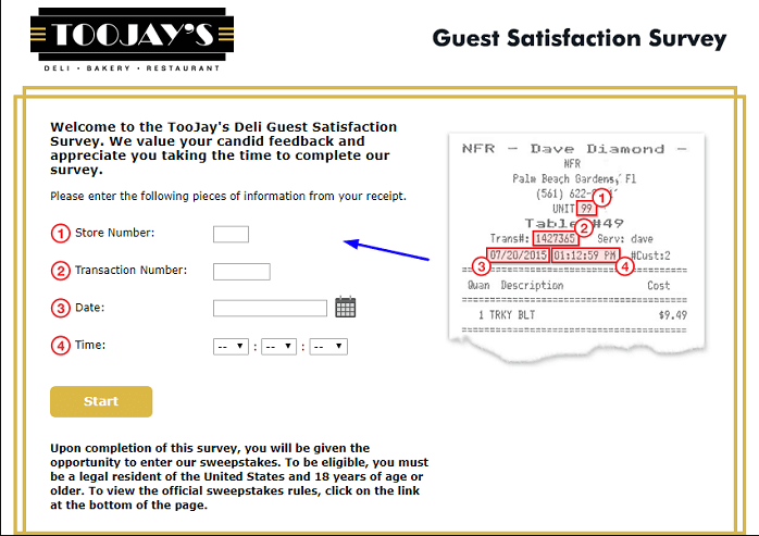 TOOJAY'S DELI CUSTOMER SATISFACTION