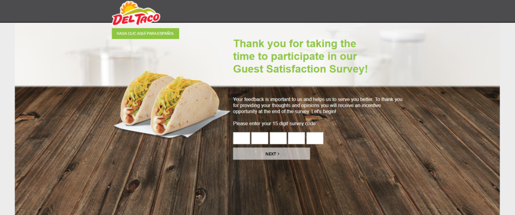 Del Taco survey