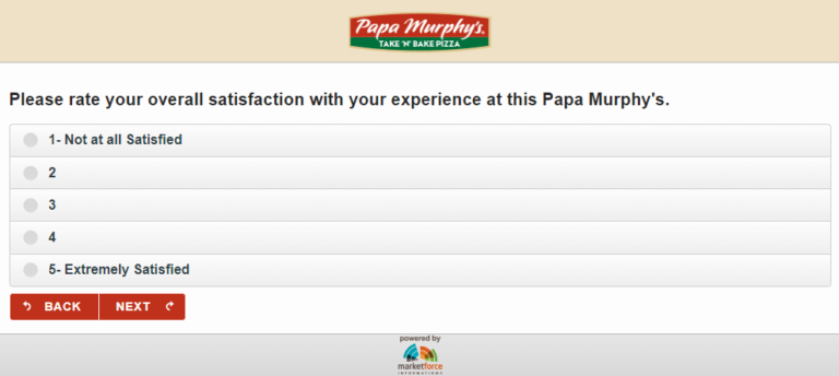 Papa Murphys Survey