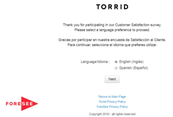 Torrid Survey