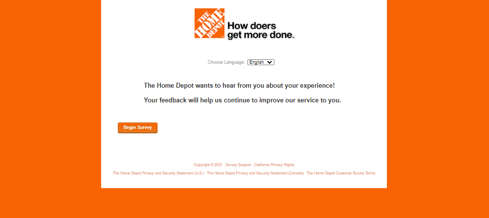 Home Depot Survey 