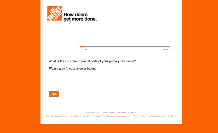 Home Depot Survey 