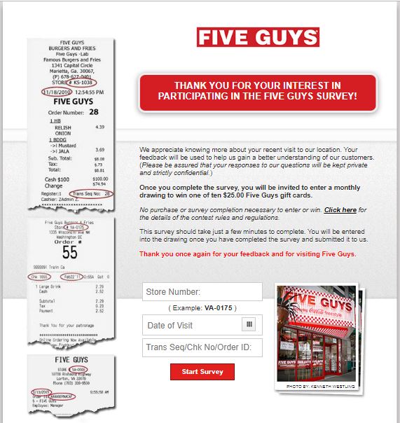 Five Guys Survey