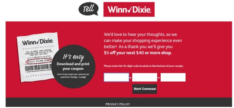 Winn-Dixie Survey