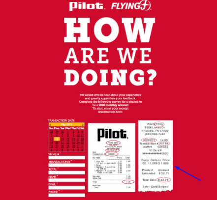 Pilot Flying J Survey At RatePFJ.com - Win $100 - Complete Survey Guide