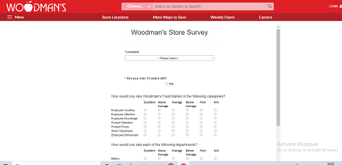 Woodman’s Markets Survey