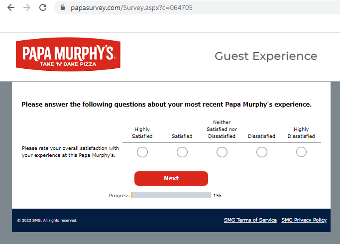 Papa Murphy’s Customer Feedback Survey 