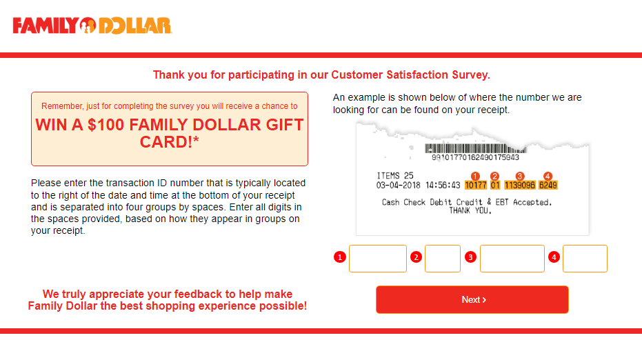 Family Dollar Customer Satisfaction Survey – www.ratefd.com