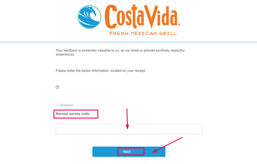 Costa Vida Guest Satisfaction Survey