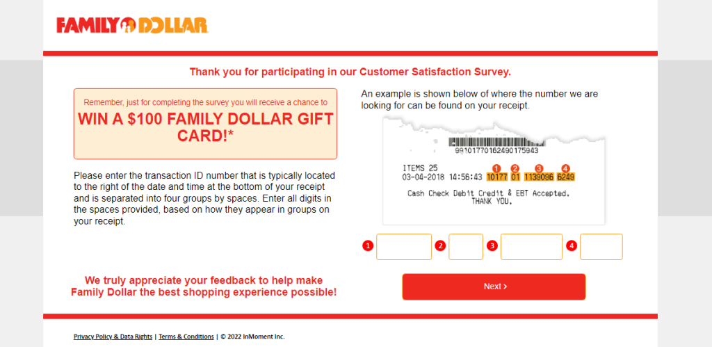 Family Dollar Customer Satisfaction Survey