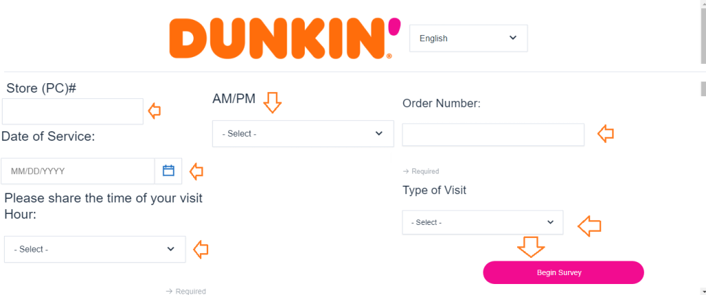 dunkinrunsonyou.com - Dunkin’ Donuts Survey Update 2023