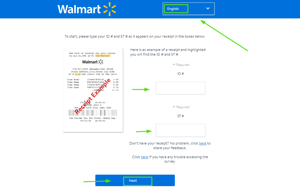 Walmart In-Store Satisfaction Survey