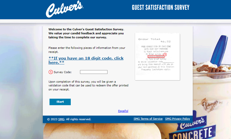 Official Culver’s Guest Satisfaction Survey