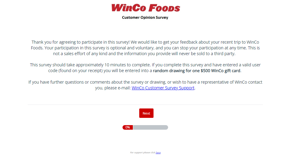 WinCo Foods Customer Survey